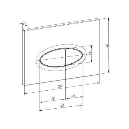 Клавиша смыва DK хром Rhein.Marx (DB1399001)