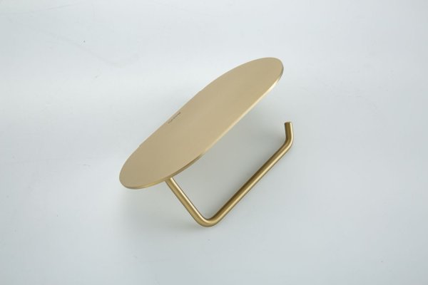 Держатель туалетной бумаги с полочкой Gappo G3HD07XN03YY-3DG, сатин золотой