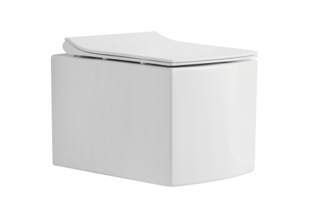 Унитаз подвесной ceramalux 2022, белый глянец