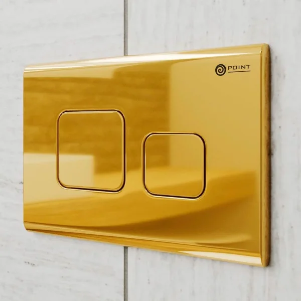 Кнопка смыва Point Афина PN44041G для инсталляции, золотой