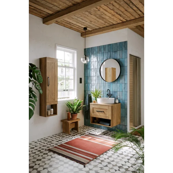 Пенал Aqwella Craft CRF0503DB подвесной L/R, дуб балтийский