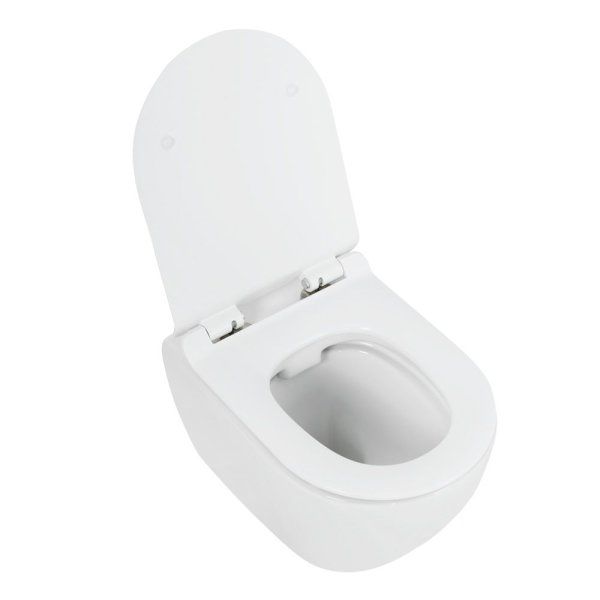 Унитаз подвесной Cezares Stylus CZR-513-TH-R с сиденьем soft close Cezares CZR-2011-SC белый