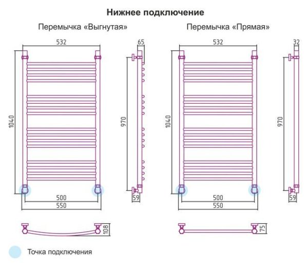 Полотенцесушитель водяной Сунержа Богема 1000x500 состаренная бронза выгнутый