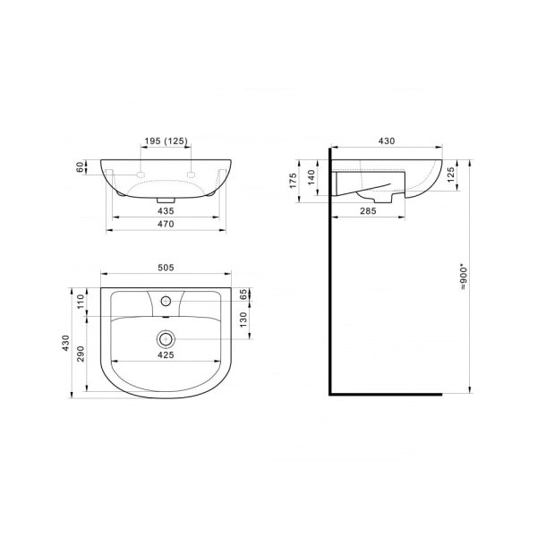 Раковина Santek Ладога 1.WH11.0.256, 50 см