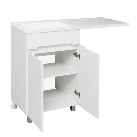 Тумба Runo Парма 60 под умывальник Гамма 120 лайт левое/правое крыло + кронштейн (00-00004160)