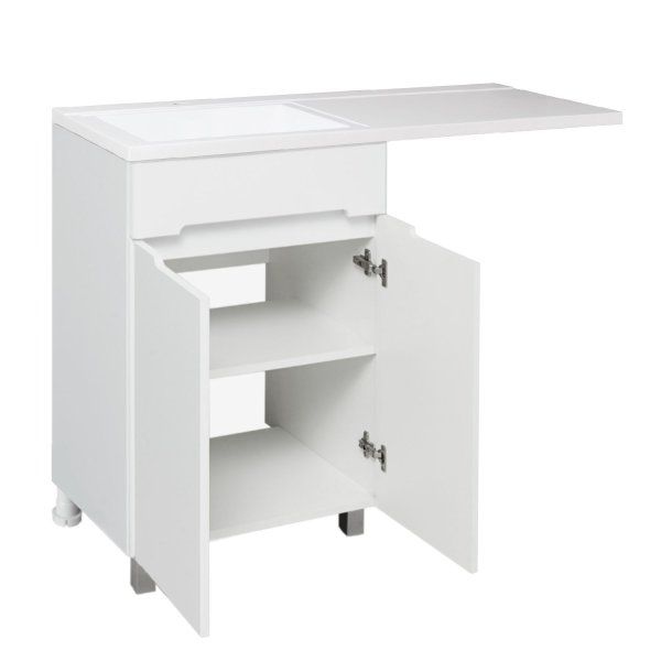 Тумба Runo Парма 60 под умывальник Гамма 120 лайт левое/правое крыло + кронштейн (00-00004160)