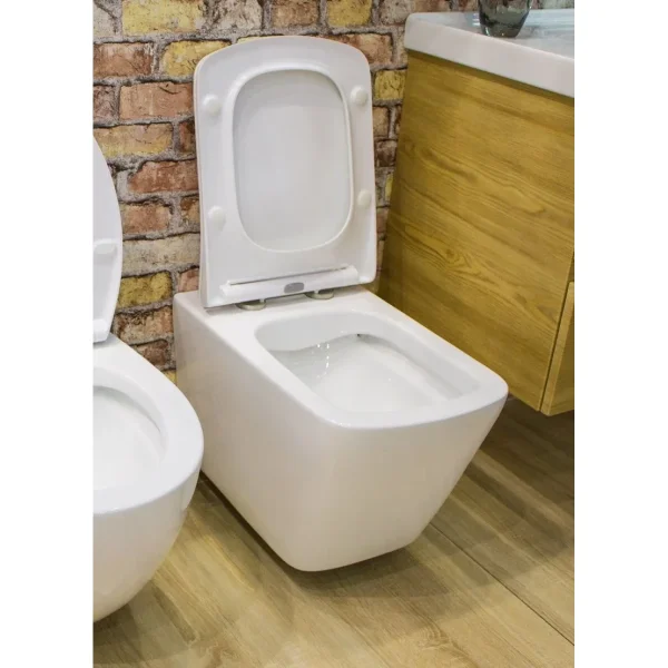 Унитаз подвесной Art&Max Techno AM9310CHR/SC безободковый, с сиденьем микролифт, белый