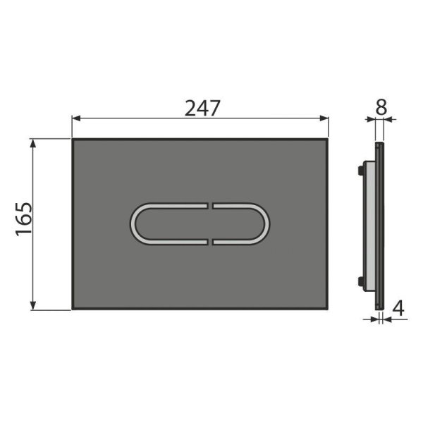 Кнопка смыва AlcaPlast NIGHT LIGHT-1-SLIM бесконтактная, черный