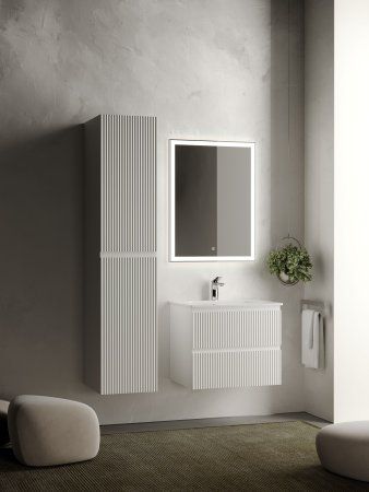 Тумба подвесная SANCOS Snob R 590х445х500, c двумя ящиками оснащенными доводчиками, Bianco, SNR60W