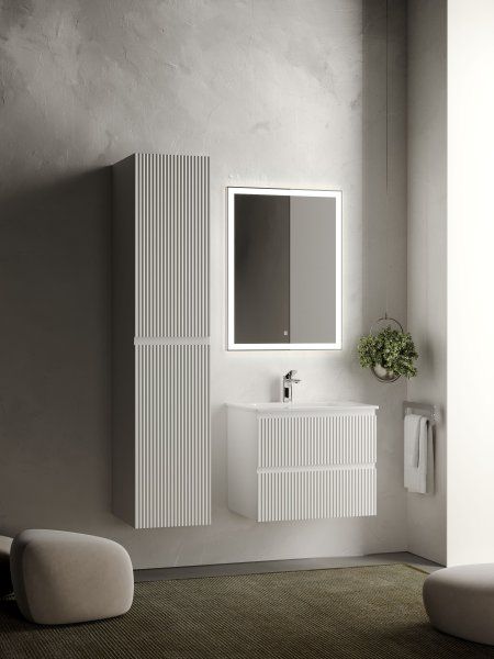 Тумба подвесная SANCOS Snob R 590х445х500, c двумя ящиками оснащенными доводчиками, Bianco, SNR60W