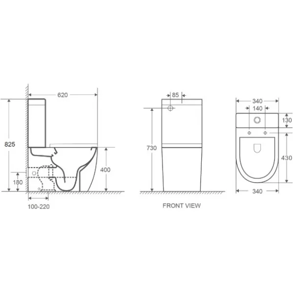 Унитаз-компакт WeltWasser Merzbach 011 MT-BL 10000013291 безободковый, торнадо, с сиденьем микролифт, черный матовый