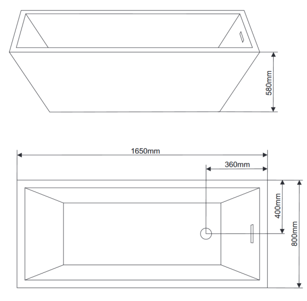 Акриловая ванна Grossman GR-1801 165х80