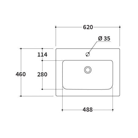 Мебельная раковина Berloni Bagno Way Block LAVSMRINCXR001 101 62 белый глянцевый