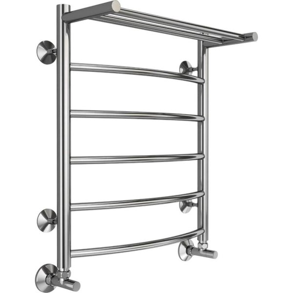 Полотенцесушитель водяной с полкой Terminus Классик П6 50х60 4670078556752, хром