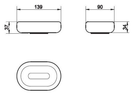 Мыльница Gessi Goccia 38025.031 белая