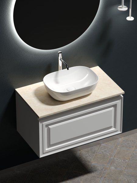 Столешница для ванной комнаты SANCOS  800х460 ,  TT80A2X