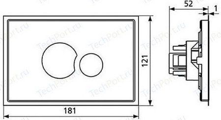 Кнопка смыва Sanit S720 16.720.C9.0000 белый/белый