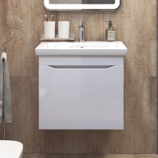 Тумба VIGO Grani под раковину Grani 600-0-1 (Como) навесная (057 белый)