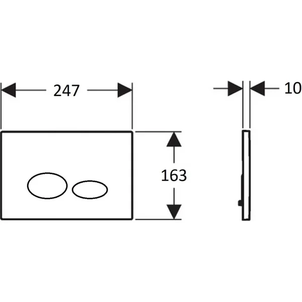 Кнопка смыва Creavit Drop GP2002.05 для инсталляции, базальт матовый