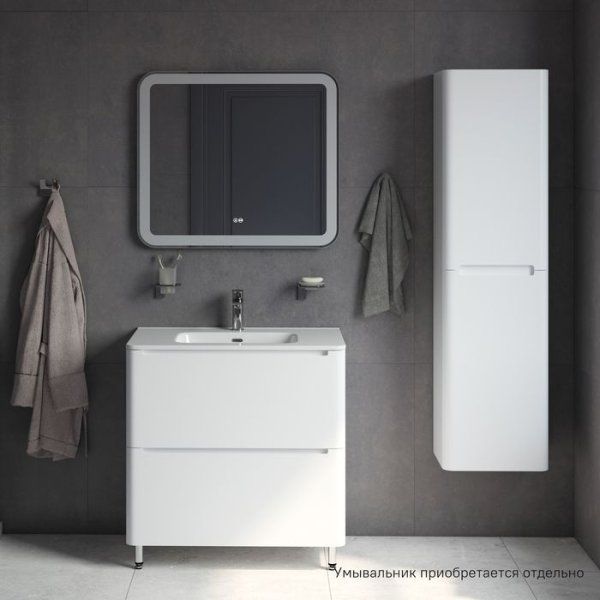 Тумба напольная, белая, 80 см, Edifice, IDDIS, EDI80WFi95. Подходит ум. 0108000i28