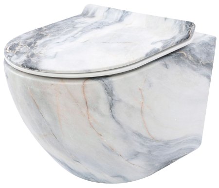 Подвесной унитаз REA CARLOS SLIM RIMLESS GRANIT MATT REA-C8003