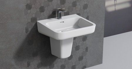 Раковина ARROW AGP32037C 55x50 см с полупьедестал AGL9605C