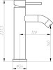 Смеситель Aquanet Steel AF210-10S для раковины, сталь