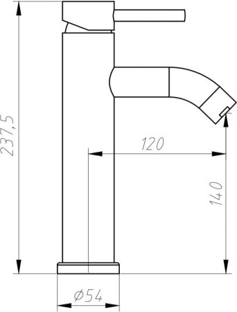 Смеситель Aquanet Steel AF210-10S для раковины, сталь