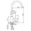 Смеситель для кухни с гибким изливом Frap F4448