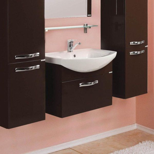 Тумба с раковиной Aquaton Ария 1A134001AA430 65 темно-коричневый