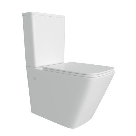 Унитаз напольный безободковый Teymi Helmi, сиденье микролифт T40308