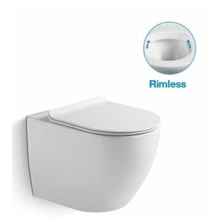 Унитаз подвесной с инсталяцией SantiLine SL-5005+SL-01 белый