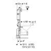 Система инсталляции Geberit Duofix Delta 458.128.21.1 2 в 1 для подвесного унитаза, с кнопкой