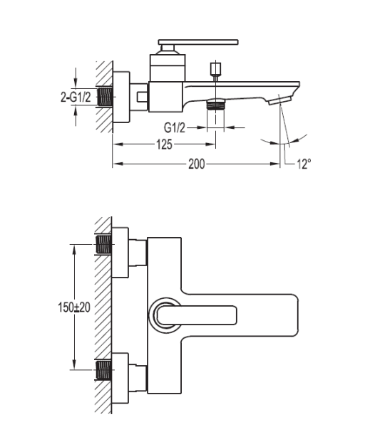 Смеситель Cezares City CITY-F-VD-01 для ванны с душем