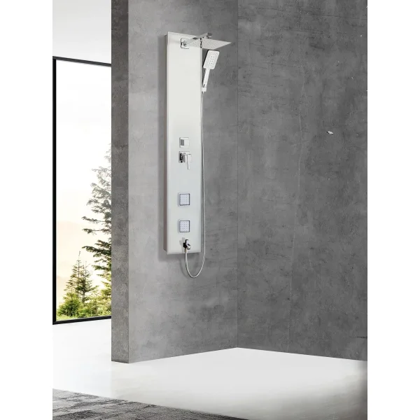 Душевая панель WeltWasser GL 14251 WT 10000001049 200 мм, со смесителем, белый