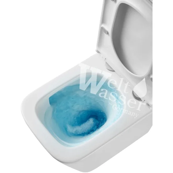 Унитаз подвесной WeltWasser Gelbach 043 MT-WT 10000011817 безободковый, торнадо, с сиденьем микролифт, белый матовый