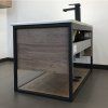 Тумба-умывальник COMFORTY "Бонн-90" дуб темный с  раковиной Quadro 90