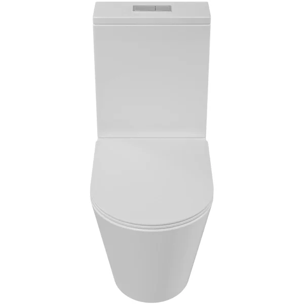 Унитаз-компакт Grossman GR-4458SQ безободковый, торнадо, с сиденьем микролифт, белый