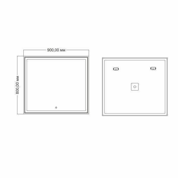 Зеркало с подсветкой MIXLINE Минио 900*800 (545276)