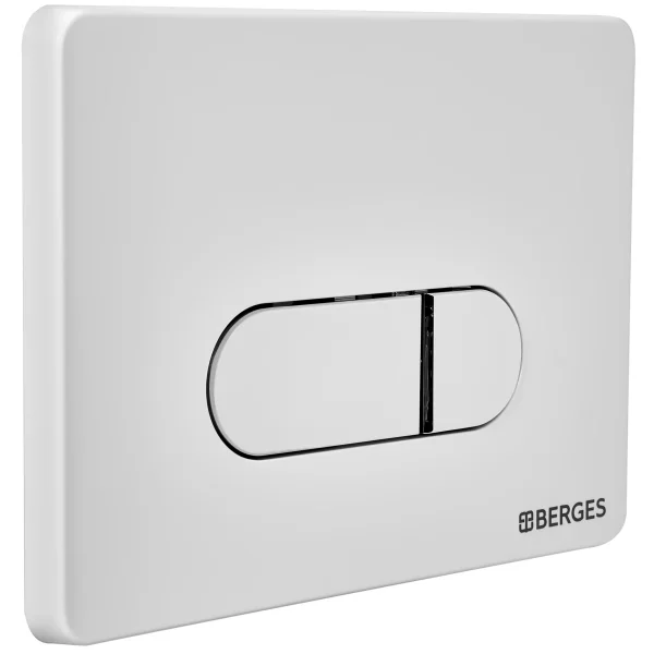 Кнопка смыва Berges Novum D1 040031 для инсталляции, белый глянец