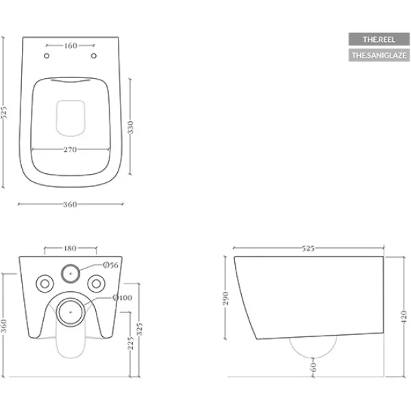 Унитаз подвесной Artceram A16 ASV006 15 00 безободковый, торнадо, оливково-серый