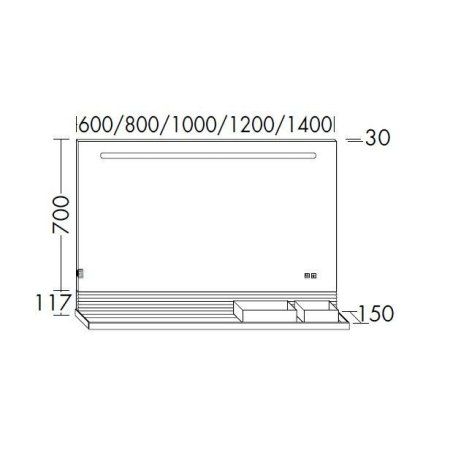 Зеркало Burgbad Fiumo SFXP080F3958 80 с подсветкой