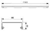 Решетка Tece TECEdrainline Basic 601210 120 нержавеющая сталь глянцевая