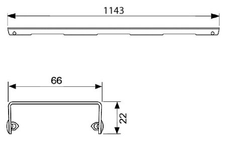 Решетка Tece TECEdrainline Basic 601210 120 нержавеющая сталь глянцевая