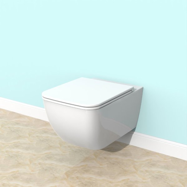 Унитаз подвесной SMARTFLOW VIGENTE безободковый с микролифтом SMF811-WH, белый