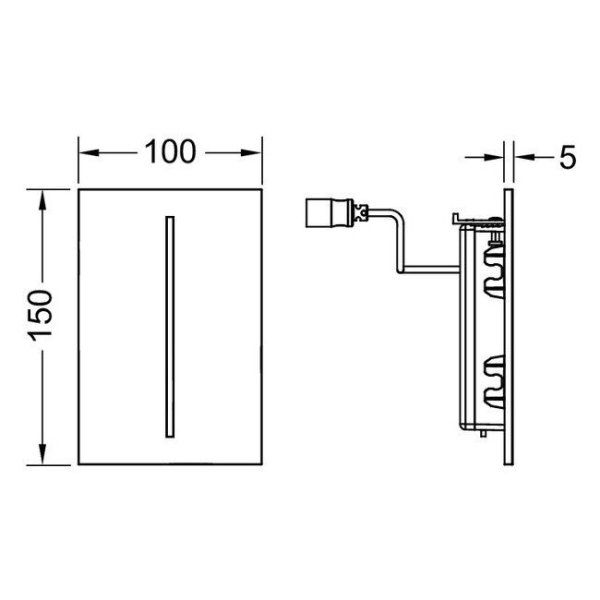 Кнопка смыва Tece TECEfilo-Velvet 9242018 7,2 В, электронная, белый