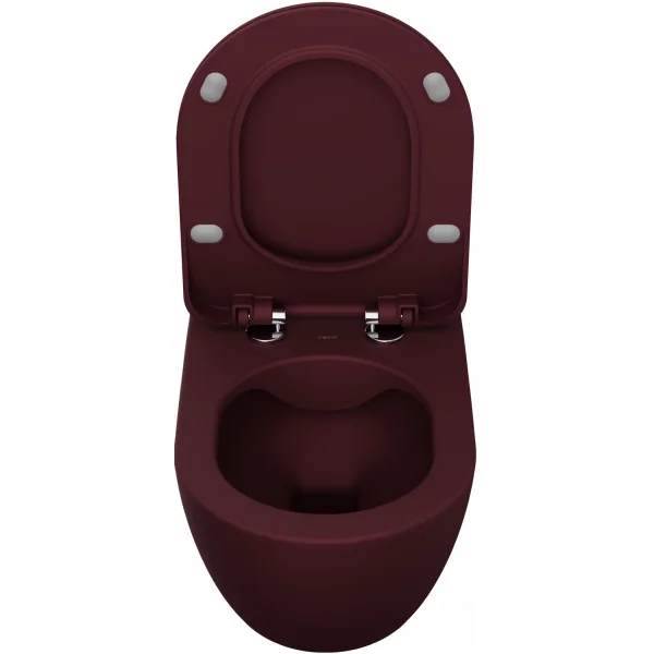 Унитаз подвесной Creavit Free FE322-11BR00E-0000 безободковый, бордовый матовый