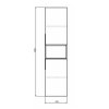 Шкаф-колонна COMFORTY  "Франкфурт-40" дуб шоколадно-коричневый