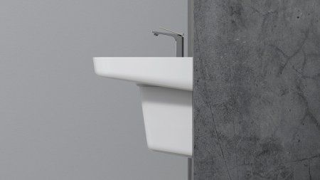 Раковина ARROW AGP32037C 55x50 см с полупьедестал AGL9605C