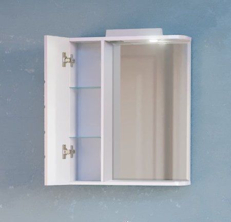 Шкаф-зеркало Raval Kub Kub.03.50/W 50 белый, с подсветкой